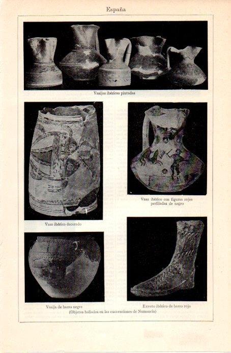 LAMINA V07295: Ceramicas de las excavaciones de Numancia