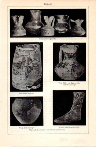 LAMINA V07295: Ceramicas de las excavaciones de Numancia