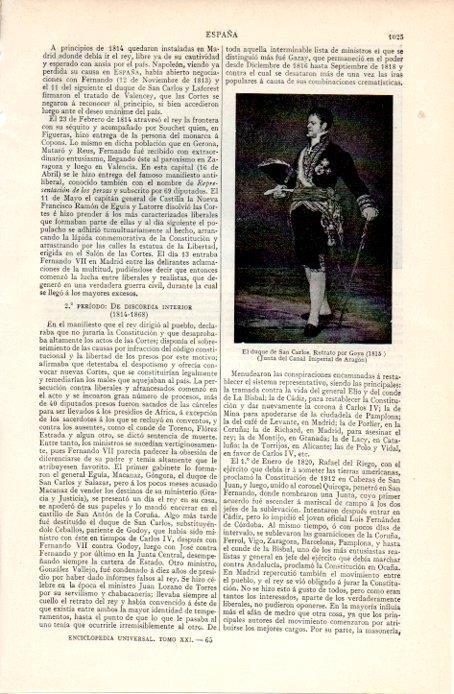 LAMINA V07337: El duque de San Carlos por Goya
