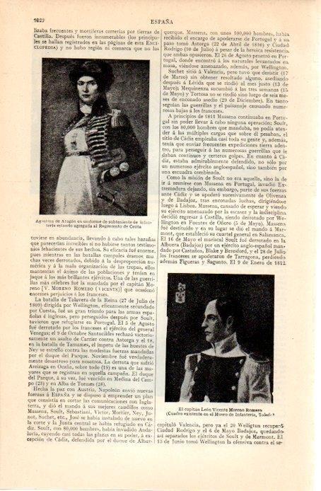 LAMINA V07335: Agustina de Aragon en uniforme
