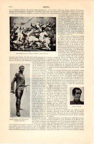 LAMINA V07332: Los mamelucos en la Puerta del Sol por Goya