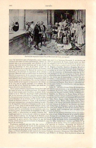 LAMINA V07326: Carlos V en el Monasterio de Yuste por Agrasot