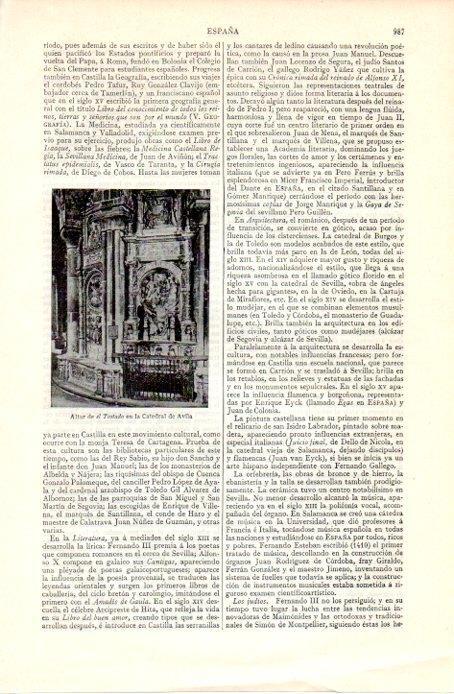 LAMINA V07323: El Tostado en la Catedral de Avila