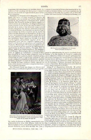 LAMINA V07321: Busto de Fernando I de Aragon