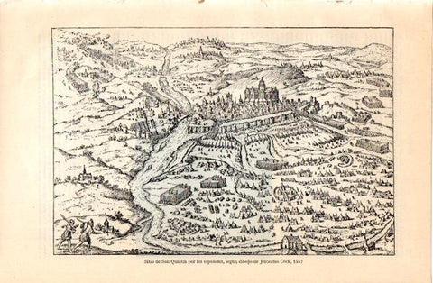LAMINA V07329: Plano batalla de San Quintin en 1557