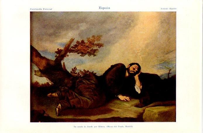 LAMINA V07394: La escala de Jacob por Ribera