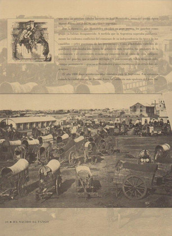 LAMINA V07463: Carretas en Buenos Aires en 1860