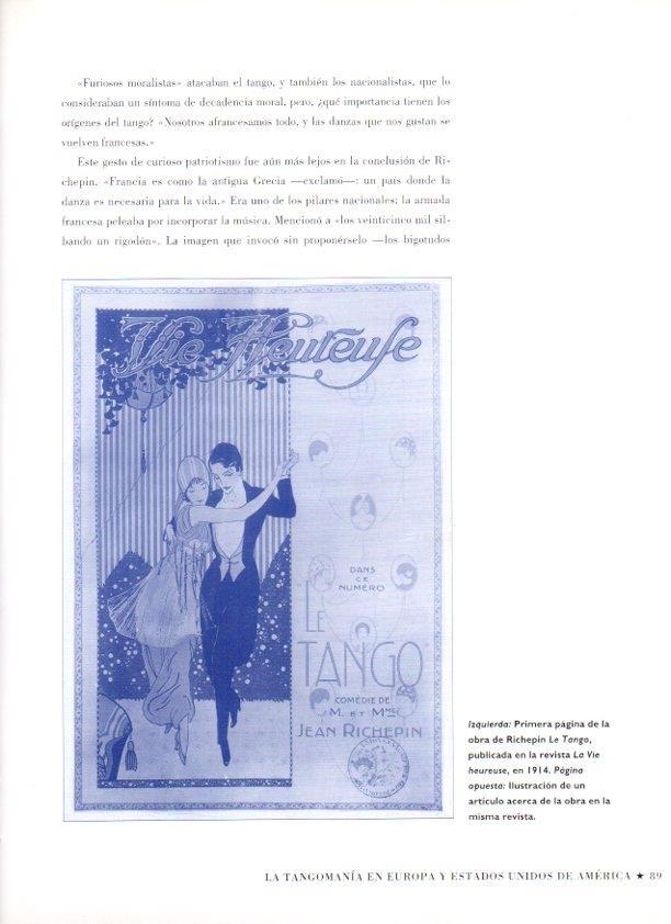 LAMINA V07494: Pagina obra de Richepin Le Tango de la revista La Vie heureuse en 1914