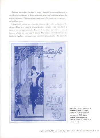 LAMINA V07494: Pagina obra de Richepin Le Tango de la revista La Vie heureuse en 1914