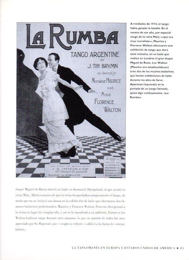LAMINA V07492: Portada La Rumba con Maurice y Florence Walton en 1914