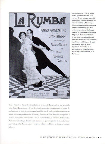 LAMINA V07492: Portada La Rumba con Maurice y Florence Walton en 1914