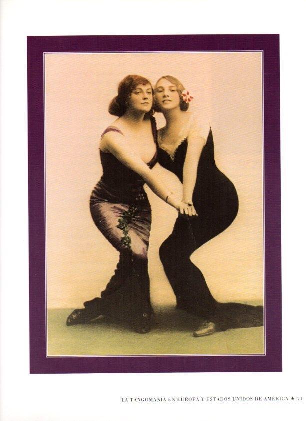 LAMINA V07485: Postal de mujeres bailando tango de 1910 a 1913