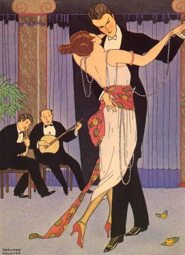 LAMINA V07482: Portada el tango parisiense por Edouard Malouze en 1919