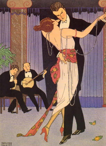 LAMINA V07482: Portada el tango parisiense por Edouard Malouze en 1919