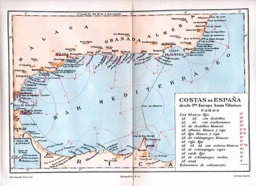 LAMINA V07446: Mapa de las costas de España desde Punta Europa hasta Villaricos