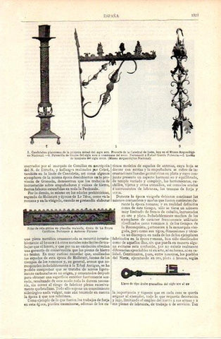 LAMINA V07411: Candelabro plateresco siglo XVI