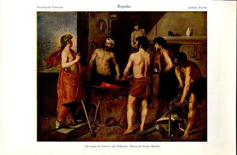 LAMINA V07410: La fragua de Vulcano por Velazquez