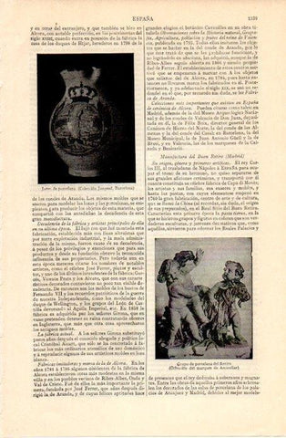 LAMINA V07418: Grupo de porcelana del Retiro