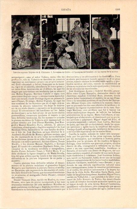 LAMINA V07400: Las tres esposas por E. Chicharro