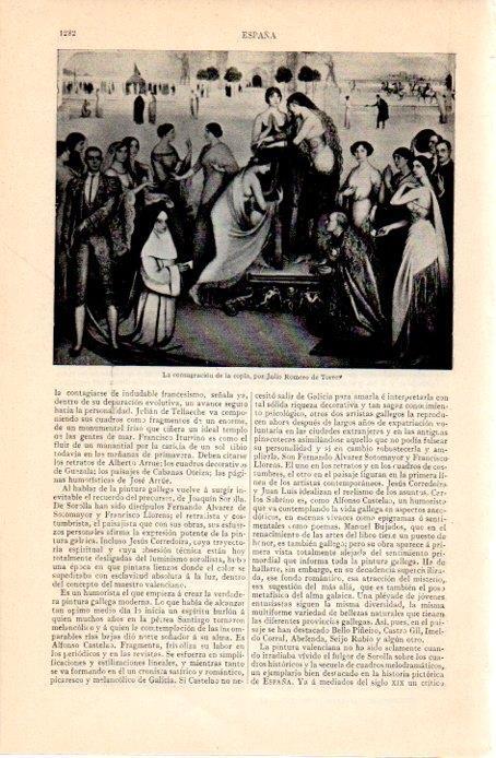 LAMINA V07399: La consagracion de la copla por Julio Romero de Torres