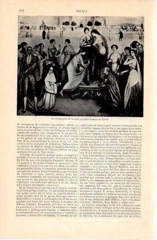 LAMINA V07399: La consagracion de la copla por Julio Romero de Torres