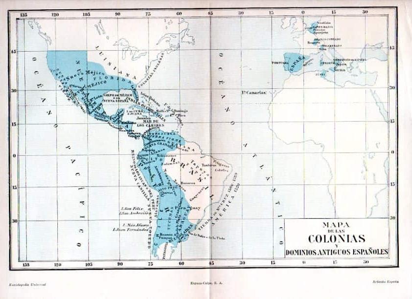 LAMINA V07445: Mapa de las colonias de España