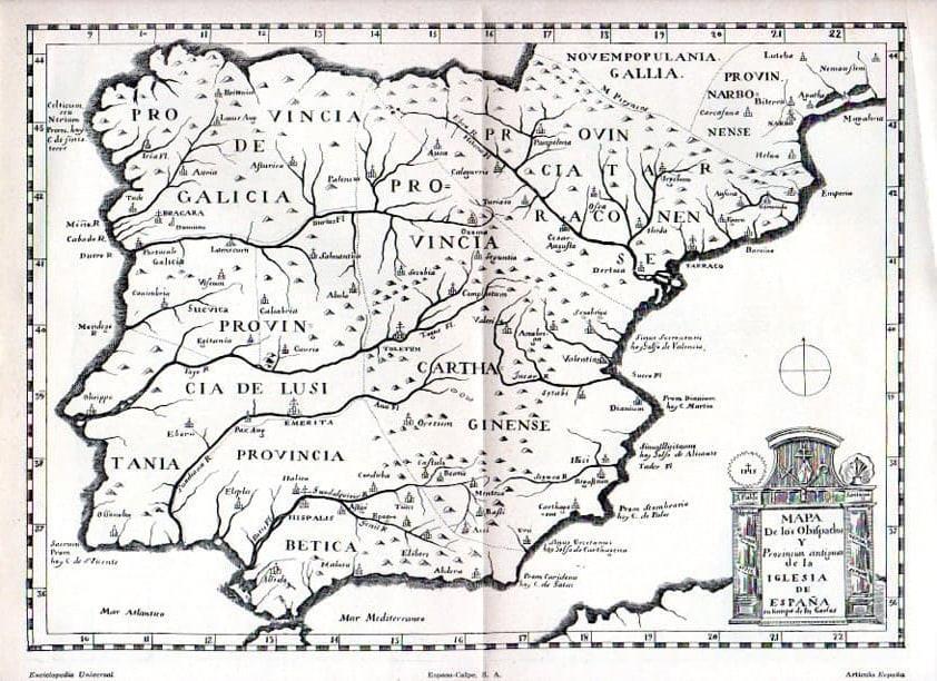 LAMINA V07442: Mapa de los Obispados de España
