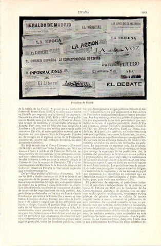 LAMINA V07435: Periodicos de Madrid