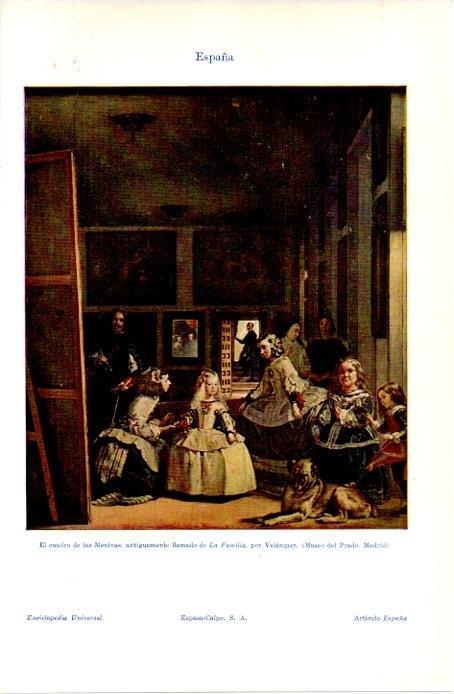 LAMINA V07428: Las Meninas por Velazquez