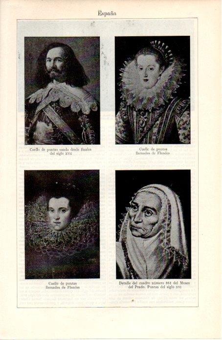 LAMINA V07423: Cuello de puntas llamadas de Flandes