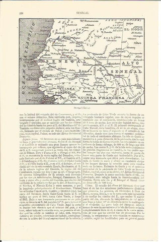 LAMINA V06738: Mapa Senegal