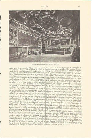 LAMINA V06734: Sala del Senado en palacio ducal de Venecia