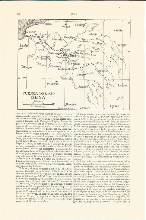 LAMINA V06732: Mapa cuenca del rio Sena
