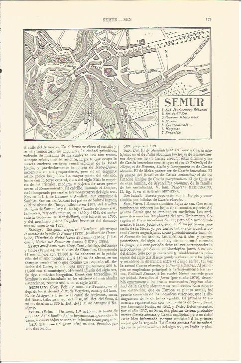 LAMINA V06731: Plano de Semur, Francia