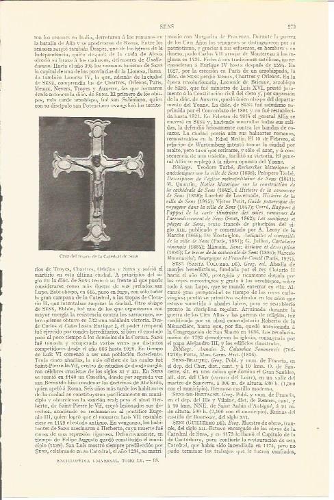 LAMINA V06748: Cruz de la Catedral de Sens