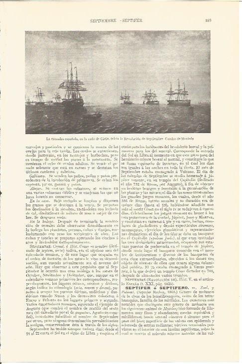 LAMINA V06768: La escuadra española cuadro de Monleon