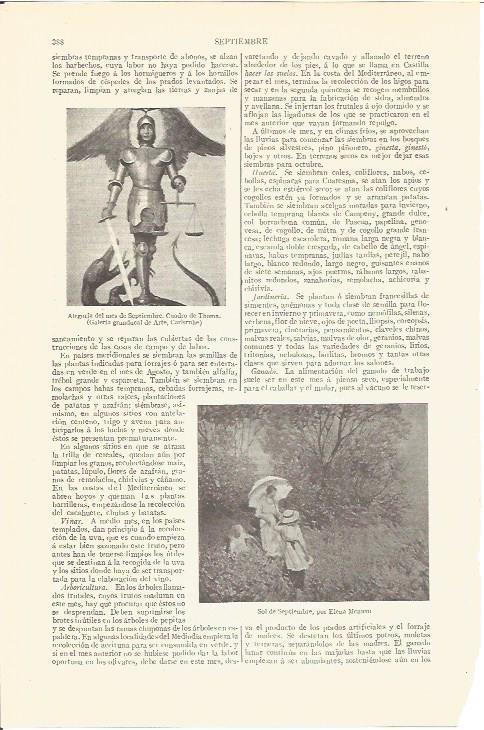 LAMINA V06766: Alegoria del mes de Septiembre por Thoma