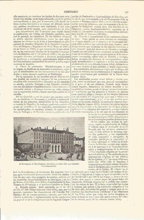 LAMINA V06724: Seminario de San Sulpicio de Paris en 1820