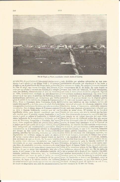 LAMINA V06761: Vista de la Seo de Urgel Lerida