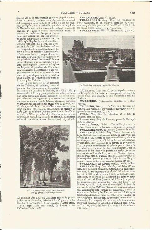 LAMINA V06689: Jardin de las Tullerias en Paris