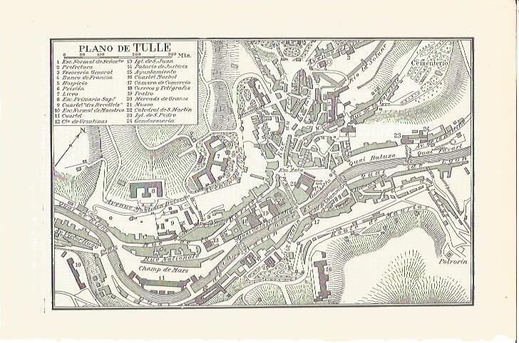 LAMINA V06687: Plano de Tulle, Francia