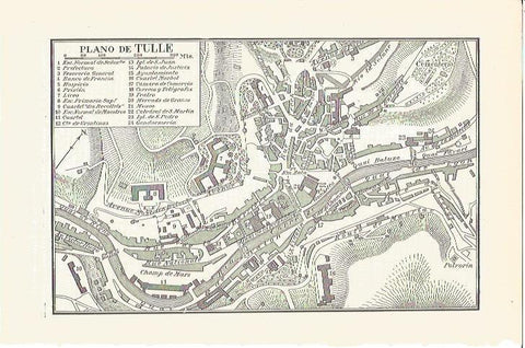 LAMINA V06687: Plano de Tulle, Francia