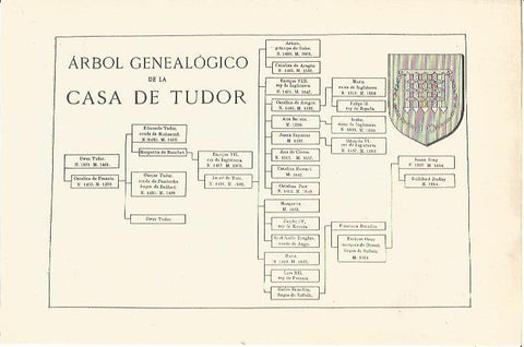 LAMINA V06682: Arbol genealogico de la casa de Tudor