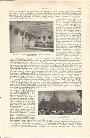 LAMINA V06679: Palacio del Gobierno de Tucuman Argentina 