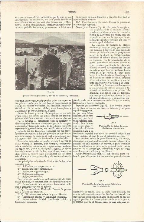 LAMINA V06673: Tubo de hormigon armado terminado
