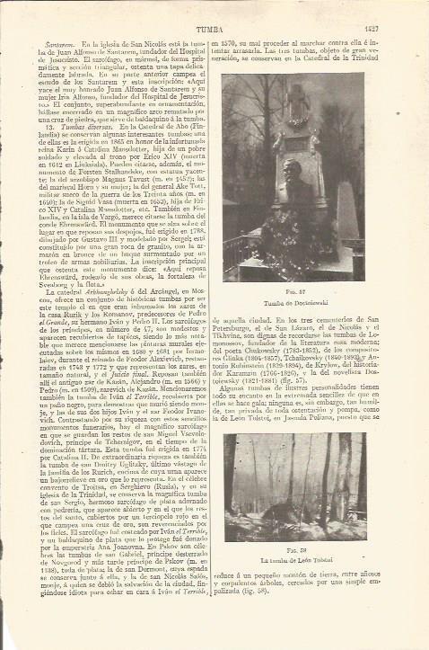LAMINA V06710: Tumba de Dostolewski y tumba de Tolstoi