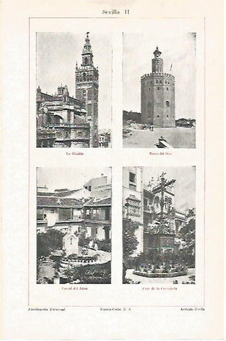 LAMINA V06846: La Giralda y Torre del Oro en Sevilla