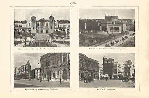 LAMINA V06845: Ayuntamiento y Plaza de la Constitucion en Sevilla