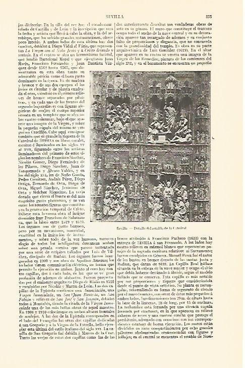 LAMINA V06852: Retablo de la Catedral de Sevilla