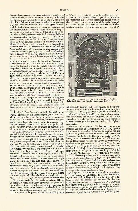 LAMINA V06869: Retablo iglesia de la Caridad en Sevilla